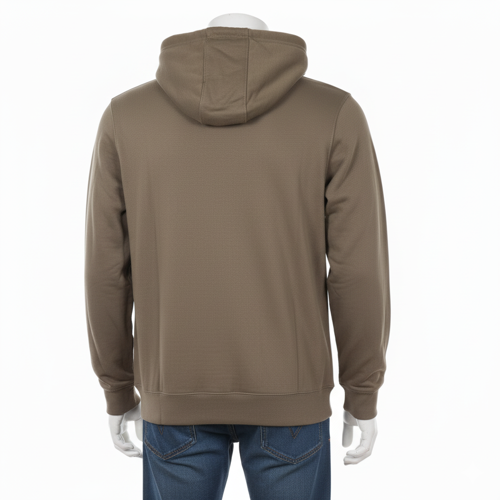 Men’s Olive Brown Hoodie with Front Zip Pocket – Everyday Essential by HIM Fashions