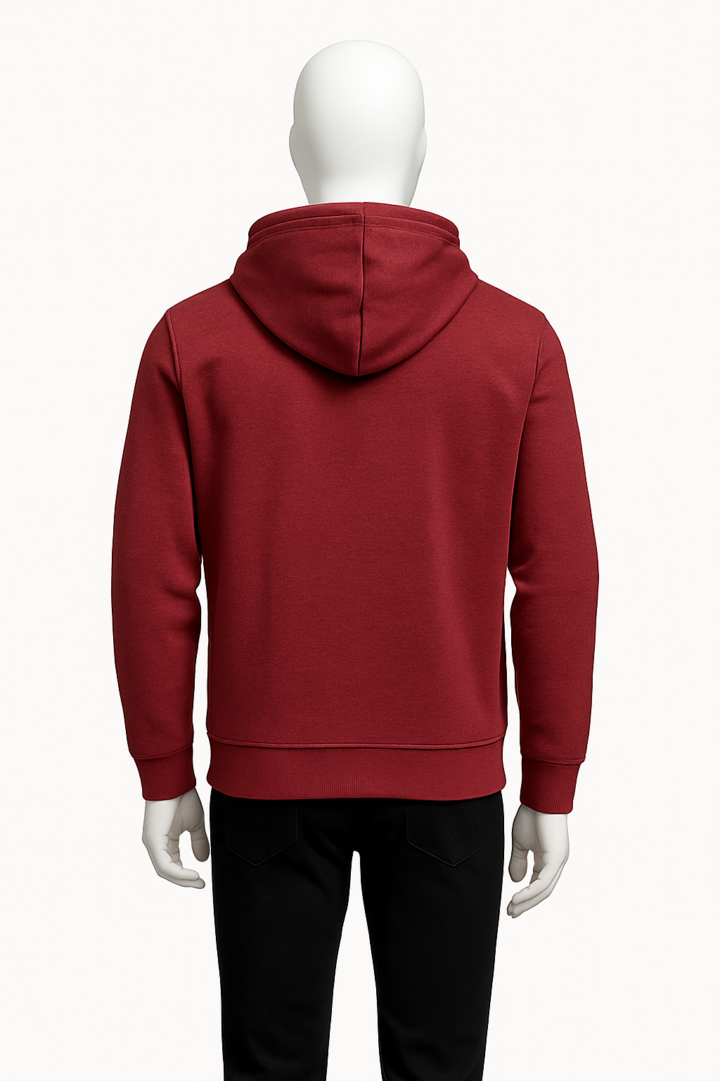 Men’s Maroon Graphic Patch Hoodie – Streetwear by HIM Fashions