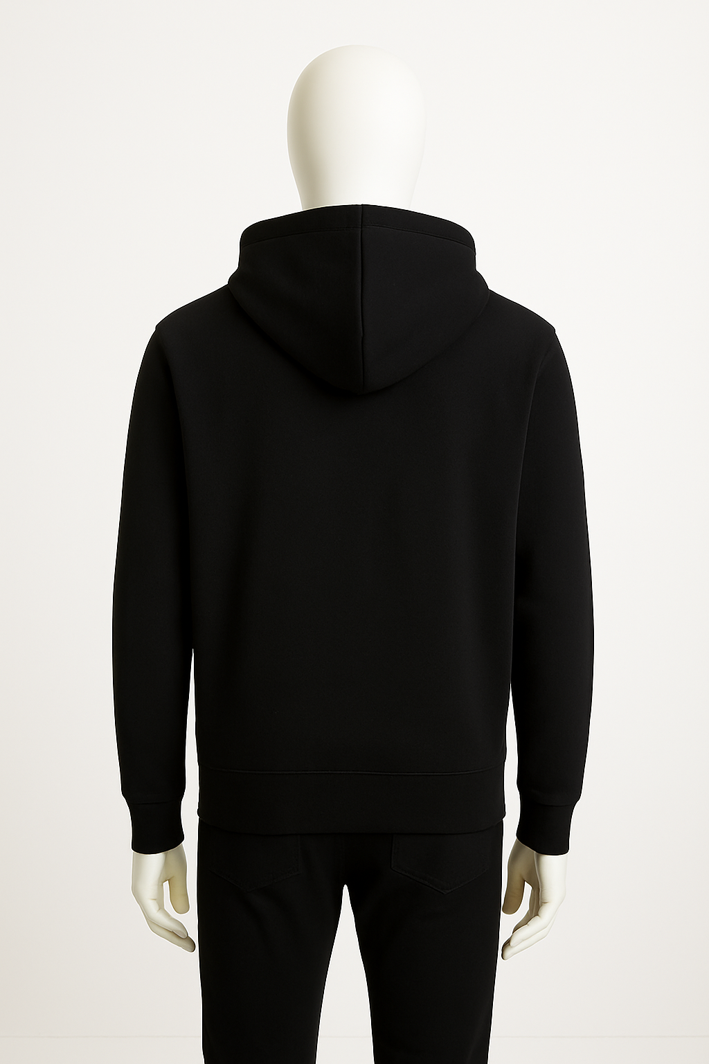Men’s Black Pullover Hoodie – Minimal Streetwear by HIM Fashions