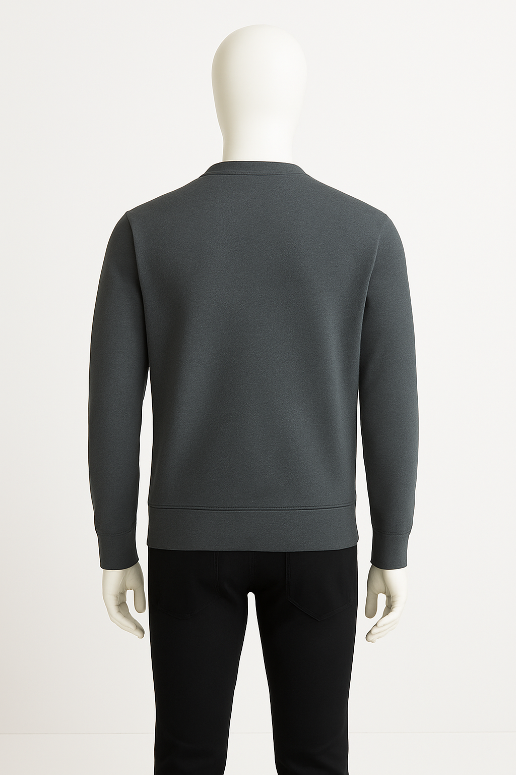 Men’s Charcoal Grey Crewneck Sweatshirt – Minimal Streetwear by HIM Fashions