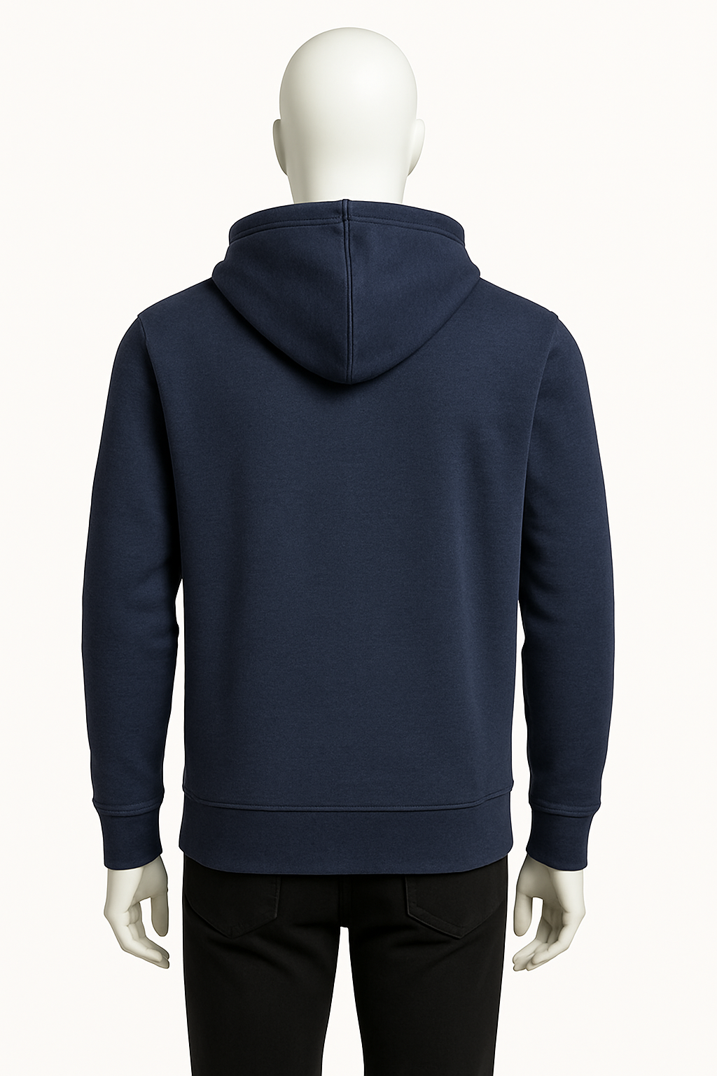 Men’s Navy Blue Full Zip Hoodie – Essentials by HIM Fashions