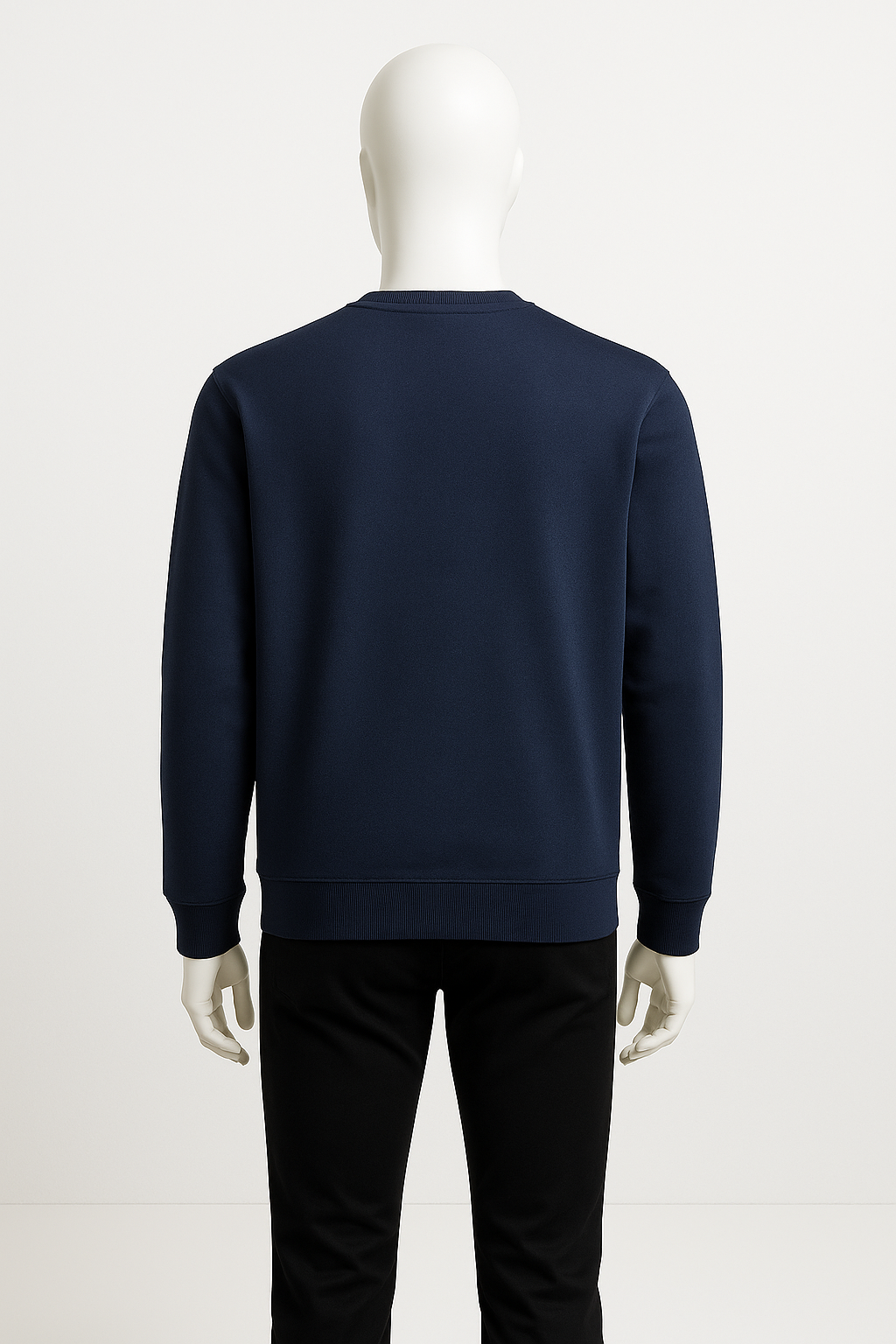 Men’s Navy Blue Minimal Crewneck Sweatshirt – Streetwear by HIM Fashions