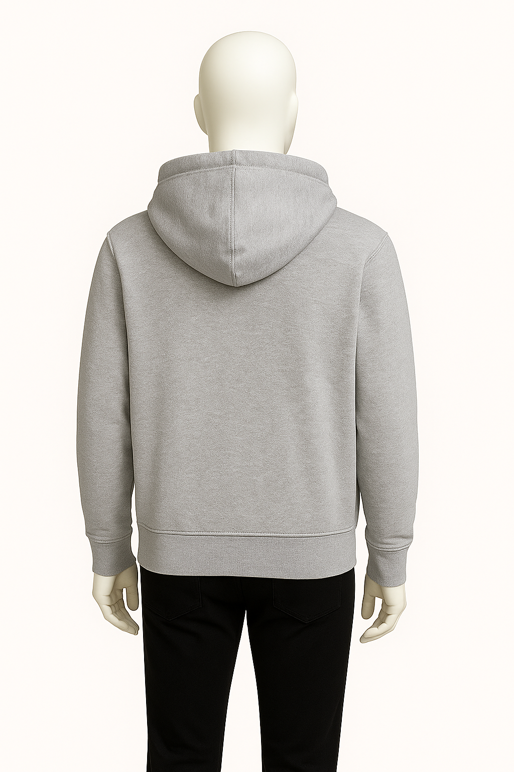 Simple Plain White Zipper Hoodie - Plain Zipper