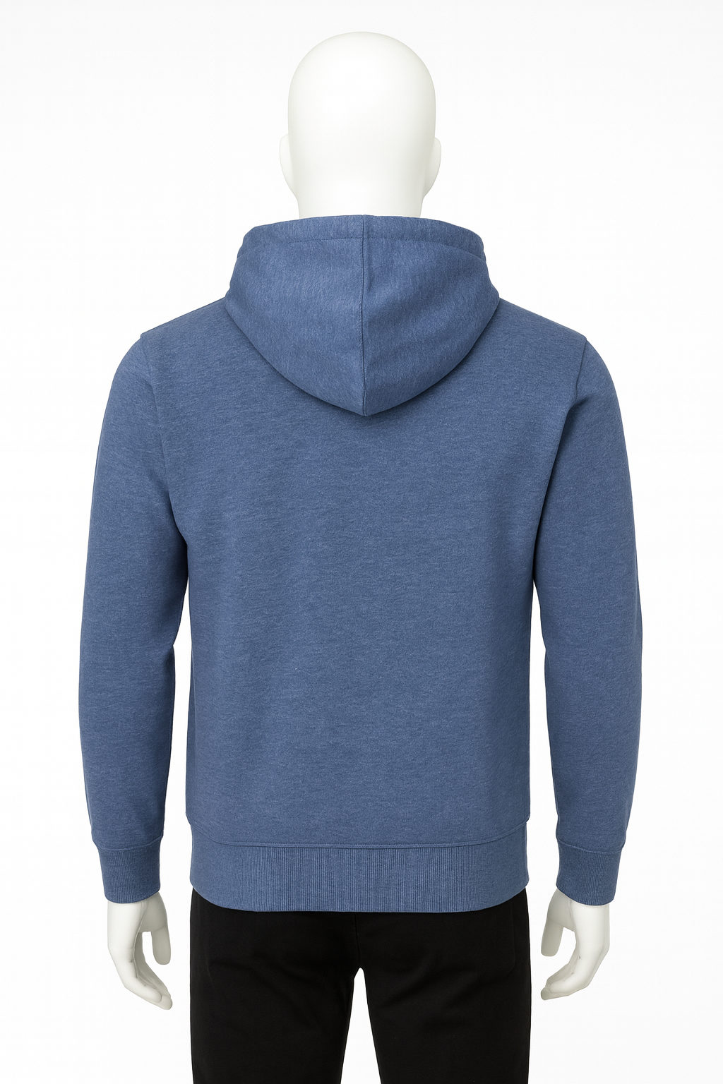 Men’s Denim Blue Minimal Pocket Hoodie – Streetwear by HIM Fashions
