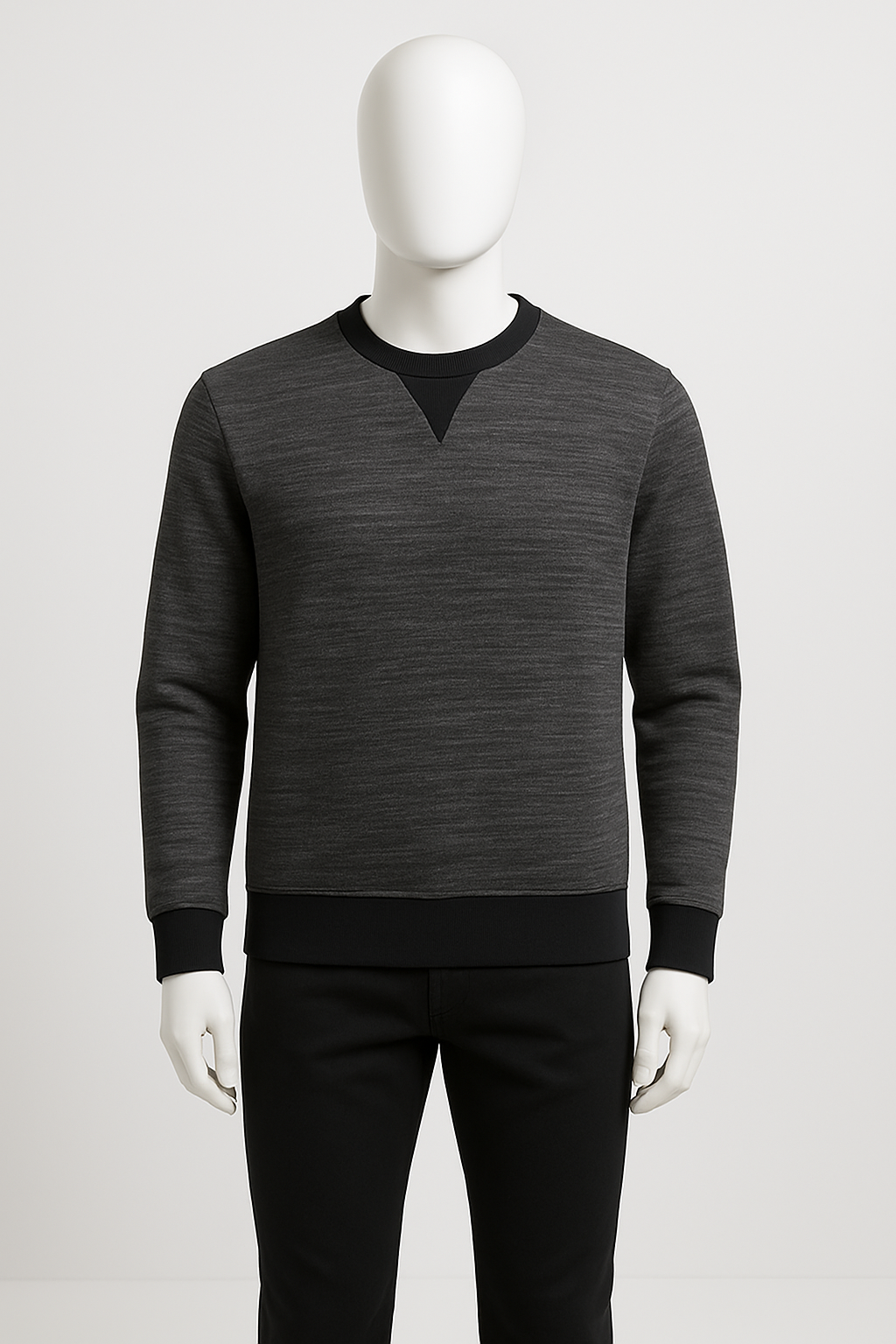 Men’s Charcoal Grey Heather Crewneck Sweatshirt – Streetwear by HIM Fashions