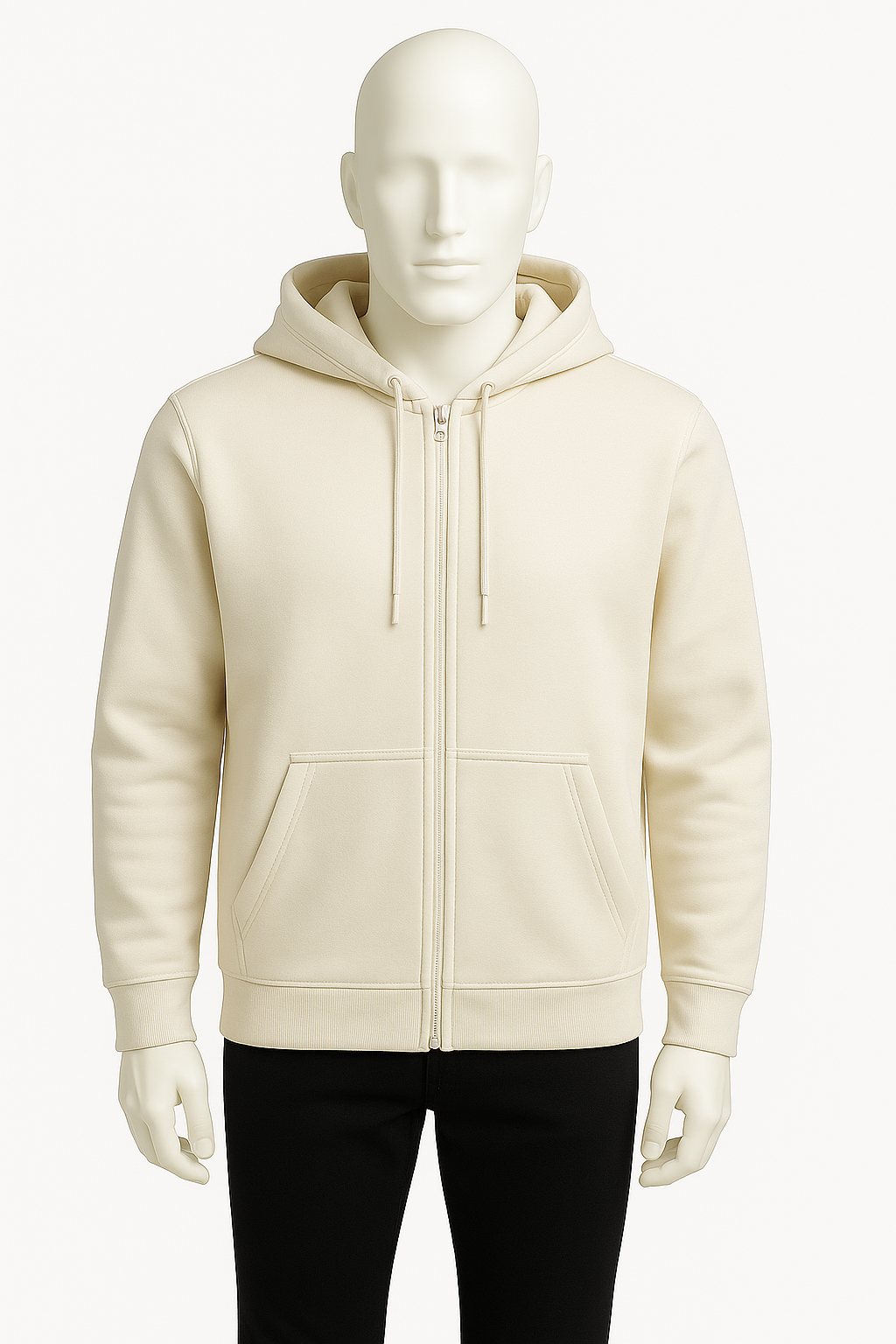 Men’s Off-White Full Zip Hoodie – HIM Fashions