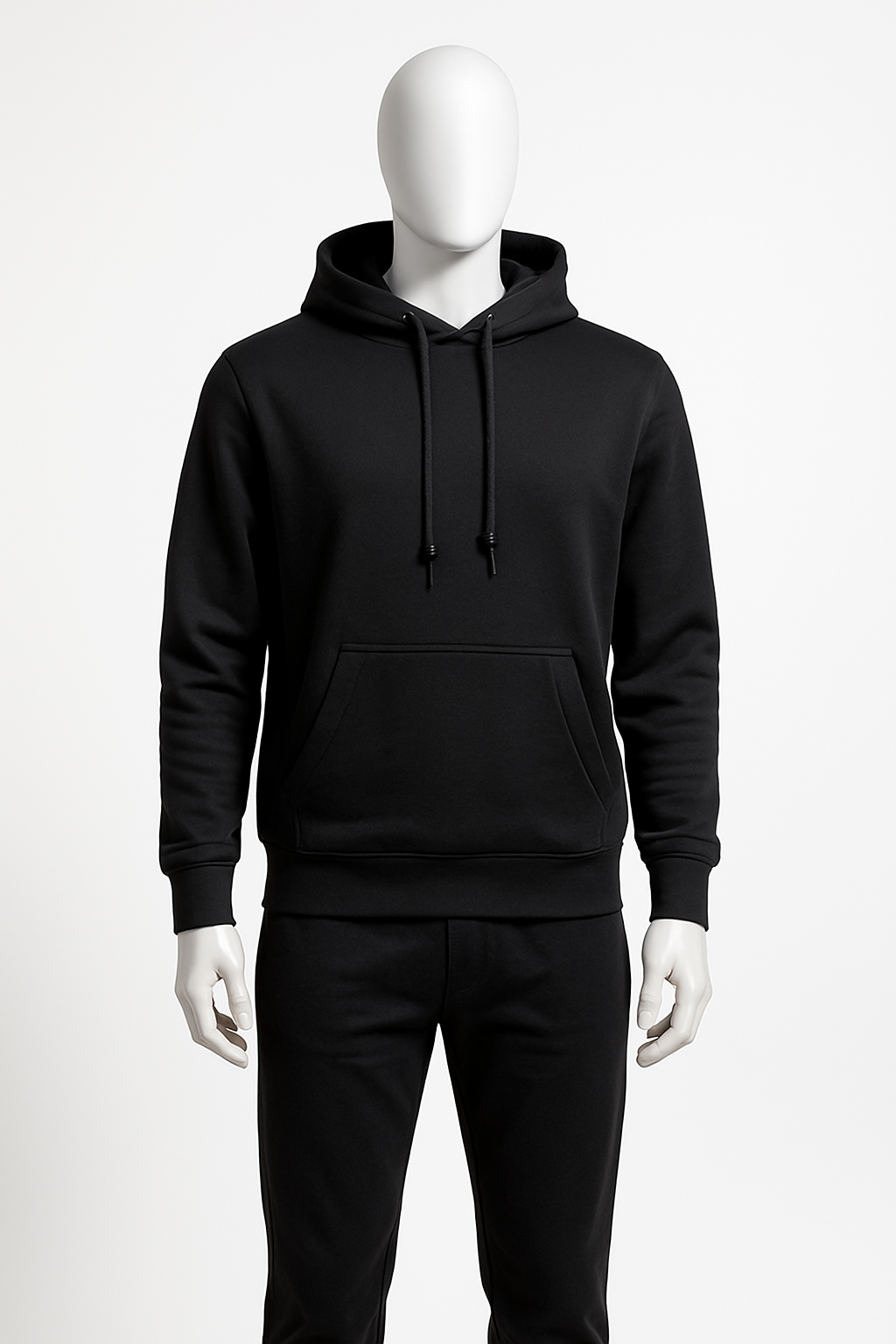 Men’s Jet Black Essential Hoodie – Streetwear by HIM Fashions