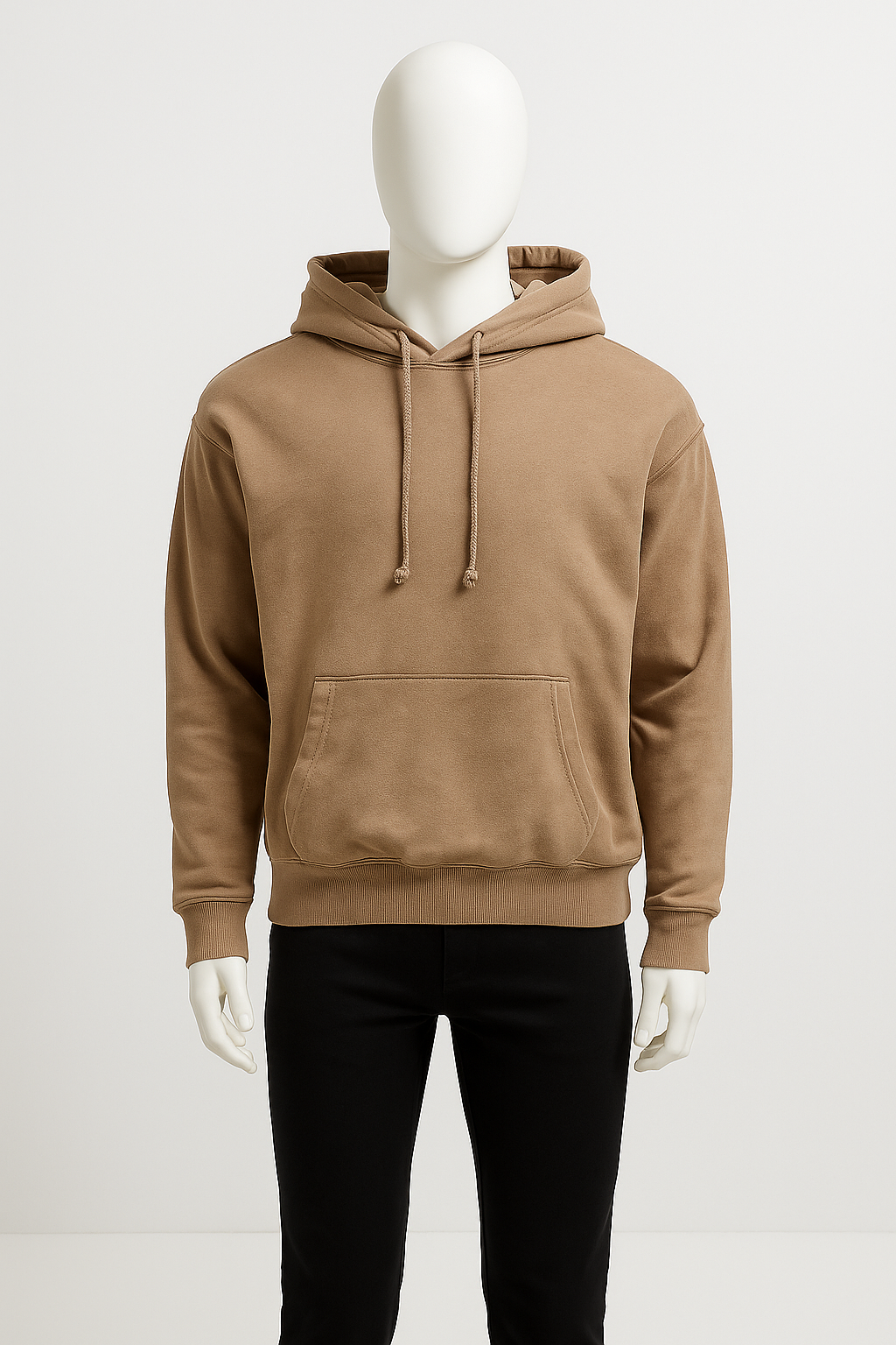 Men’s Camel Brown Essential Pullover Hoodie – Streetwear by HIM Fashions