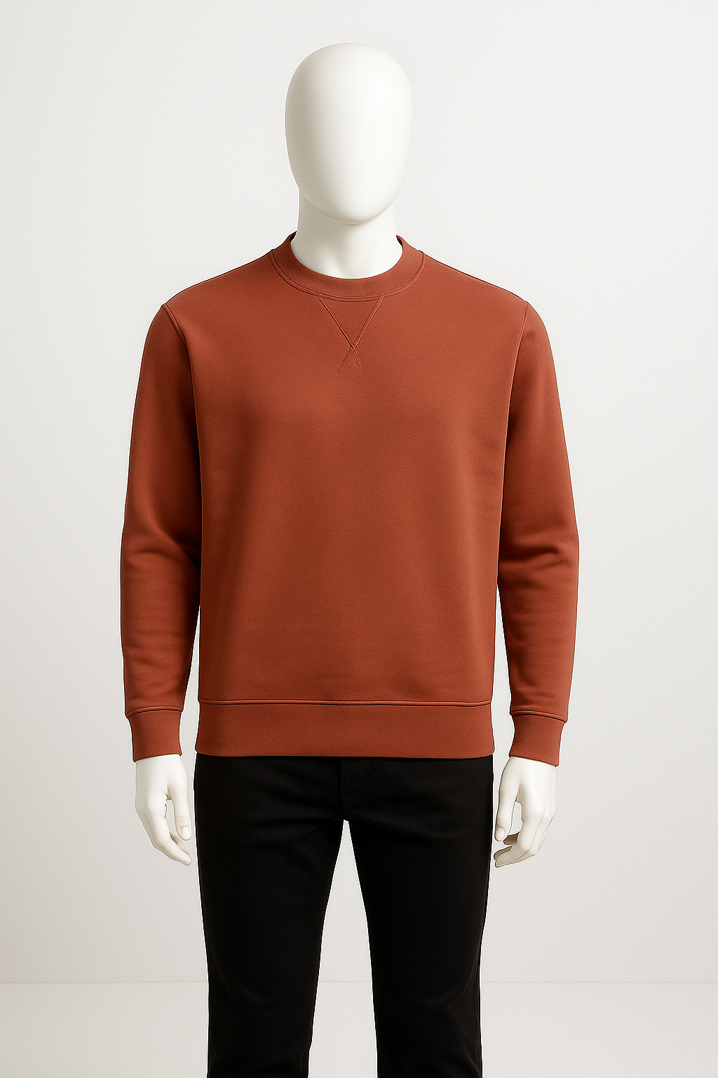 Men’s Rust Crewneck Sweatshirt – Minimal Streetwear by HIM Fashions