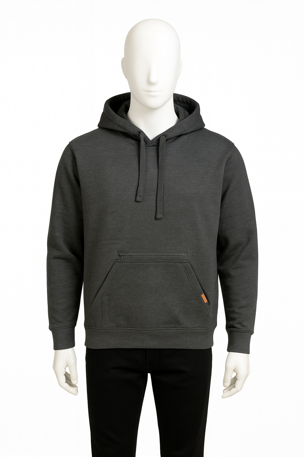 Men’s Dark Olive Zip-Pocket Hoodie – Everyday Essential by HIM Fashions