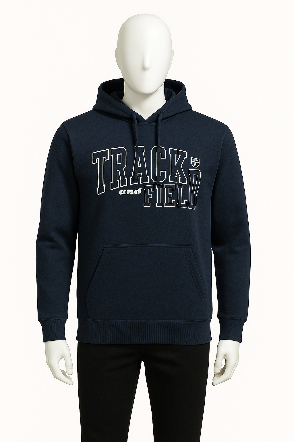 Men’s Navy Track and Field Hoodie – Everyday Essential by HIM Fashions