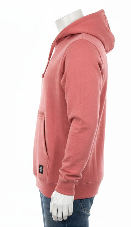 Men’s Dusty Pink Pullover Hoodie – Minimal Streetwear by HIM Fashions