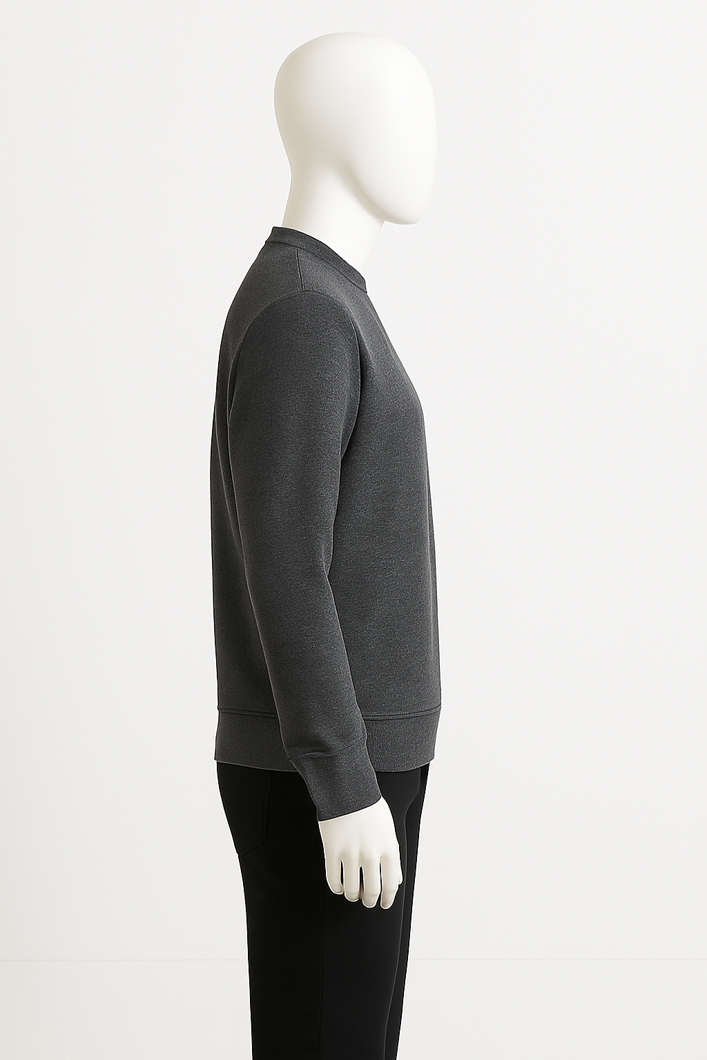 Men’s Charcoal Grey Crewneck Sweatshirt – Minimal Streetwear by HIM Fashions