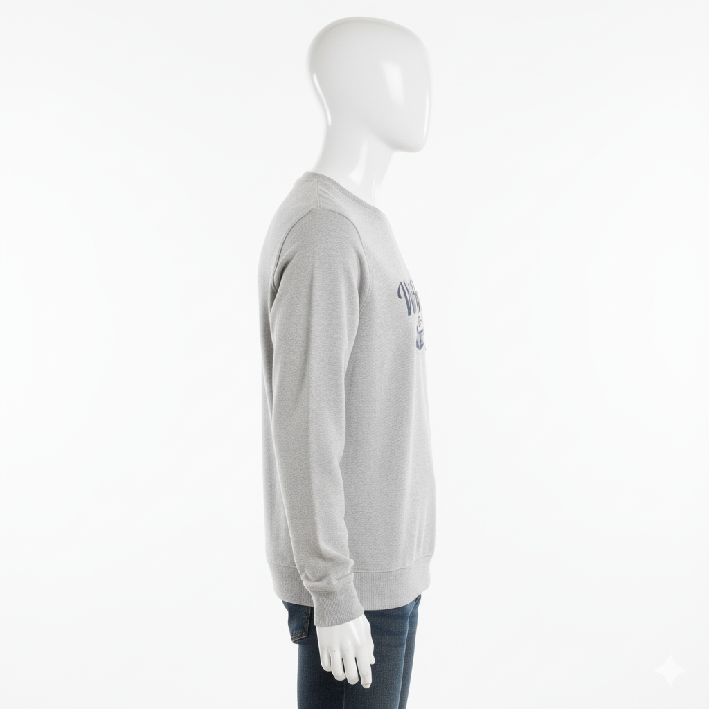 Men’s Light Grey “Work Hard 93” Graphic Sweatshirt – Streetwear by HIM Fashions