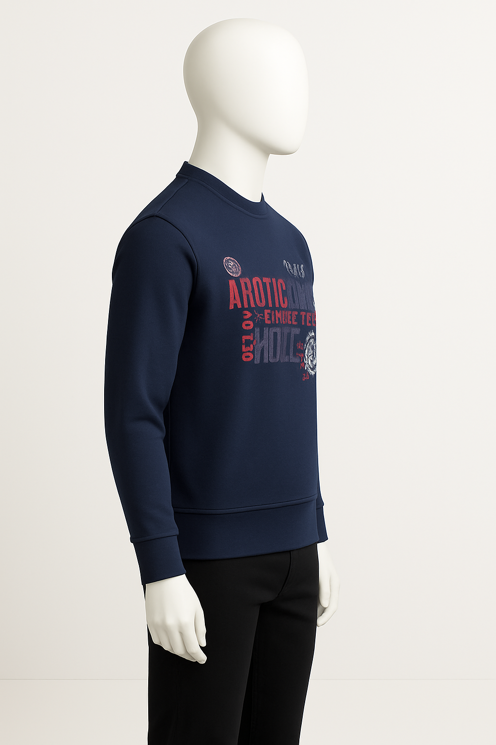 Men’s Navy “North Expedition” Printed Sweatshirt – Streetwear by HIM Fashions