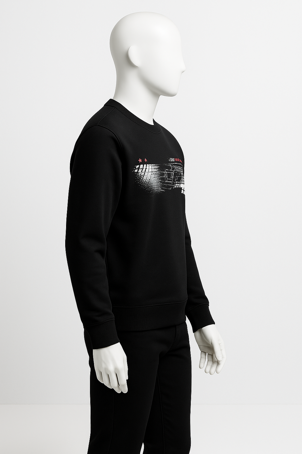 Men’s Black “Brand 79” Graphic Sweatshirt – Streetwear by HIM Fashions