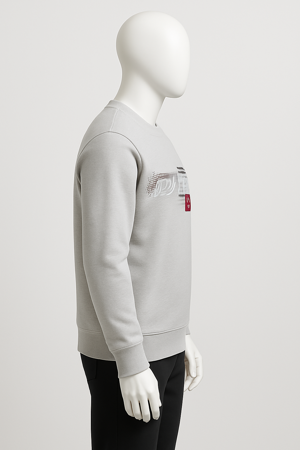 Men’s Light Grey Graphic Crewneck Sweatshirt – Streetwear by HIM Fashions