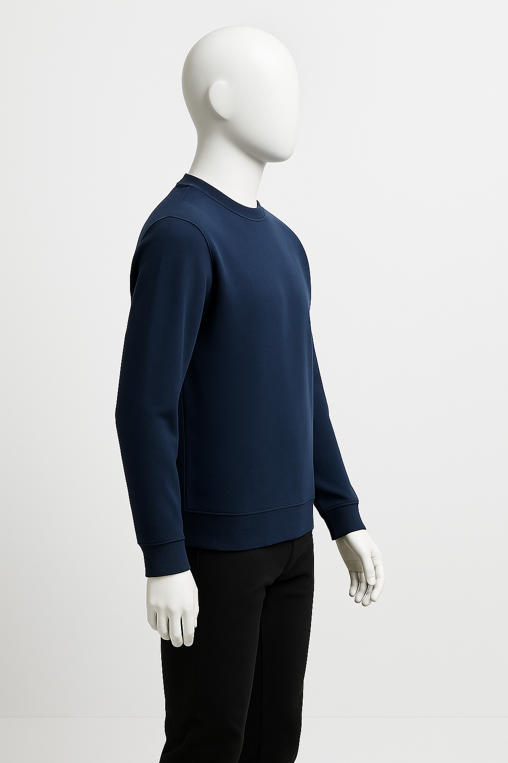 Men’s Navy Blue Minimal Crewneck Sweatshirt – Streetwear by HIM Fashions