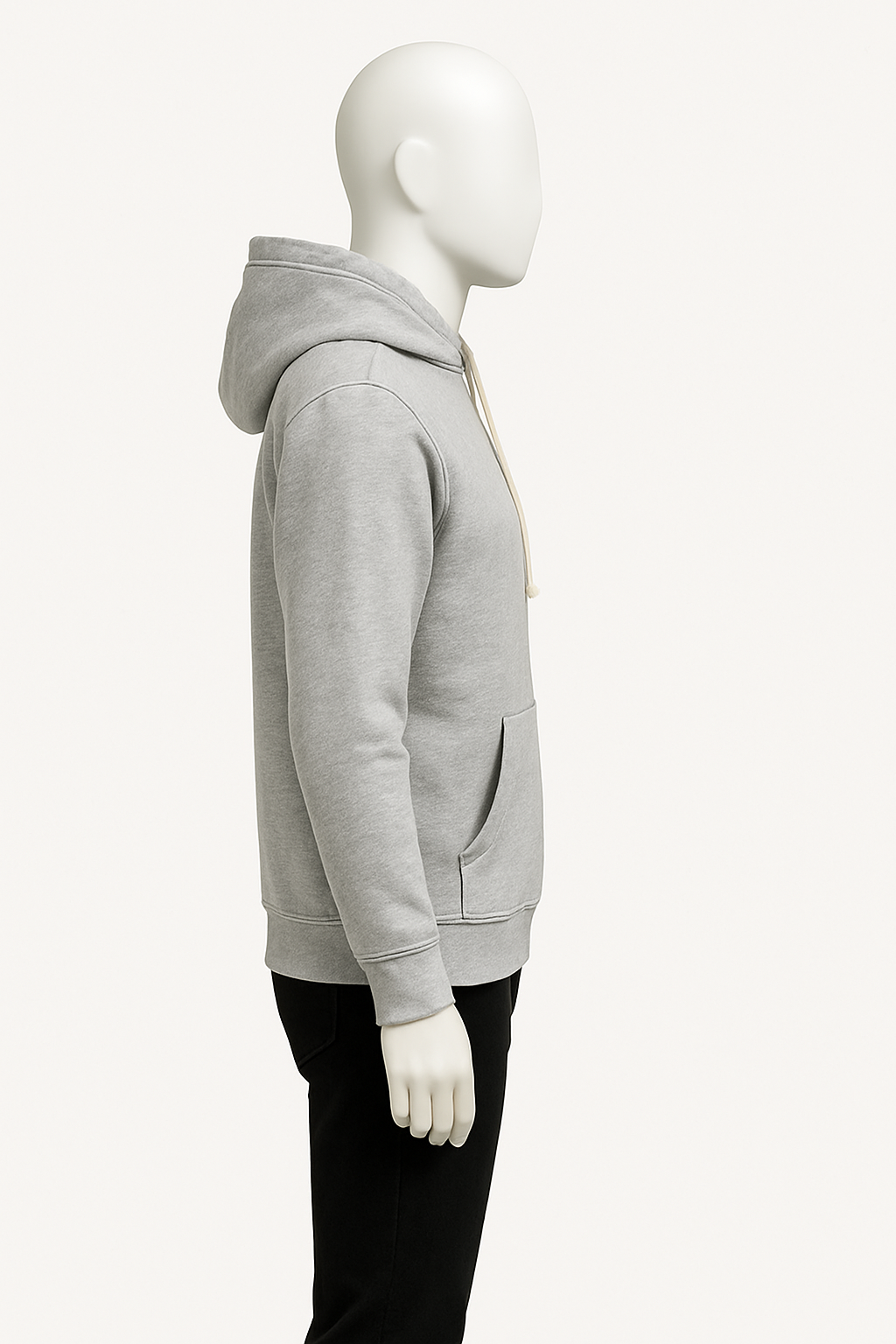 Men’s Light Grey Essential Pullover Hoodie – Streetwear by HIM Fashions