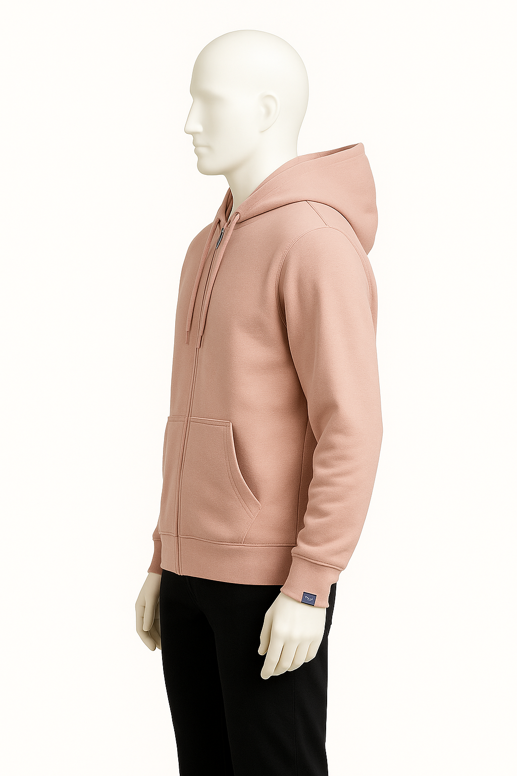 Men’s Peach Zip-Up Hoodie – Everyday Essential by HIM Fashions