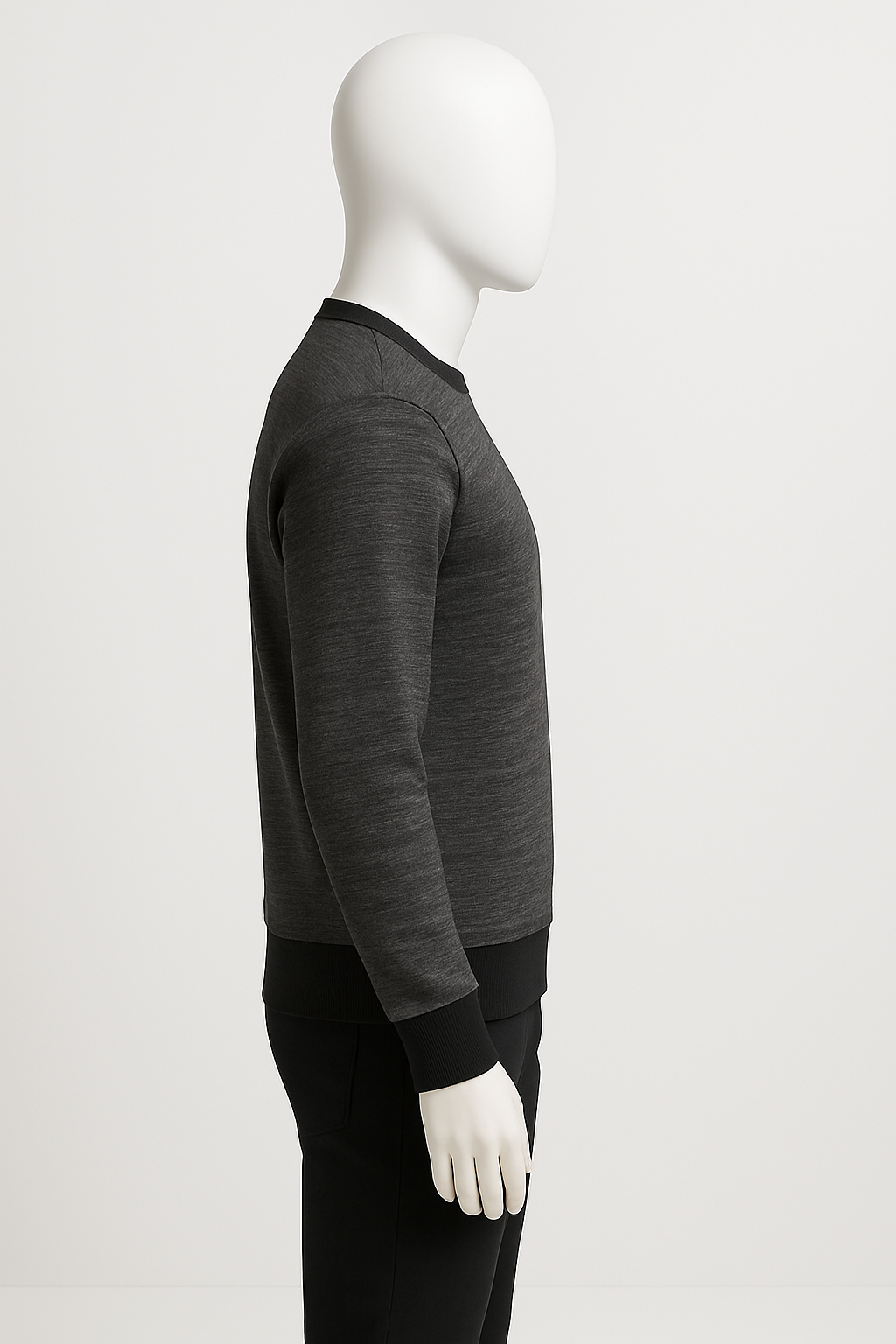 Men’s Charcoal Grey Heather Crewneck Sweatshirt – Streetwear by HIM Fashions