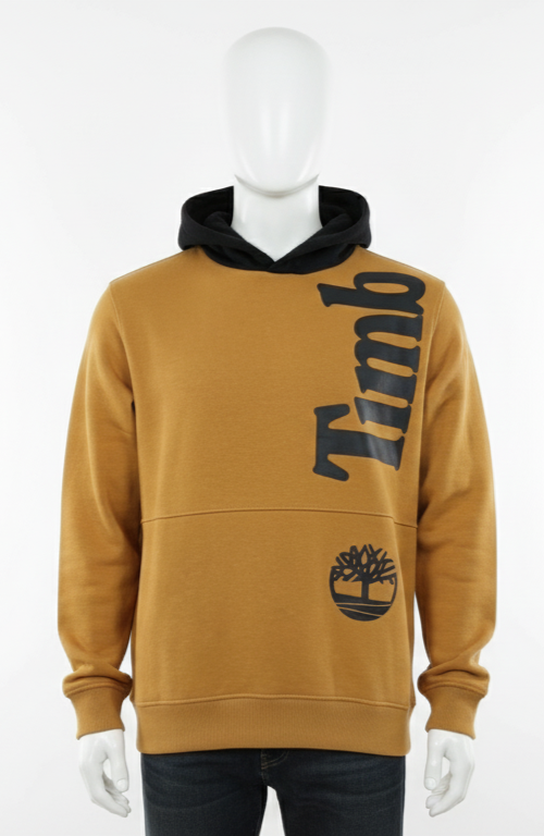 Mustard Logo Graphic Hoodie by HIM Fashions
