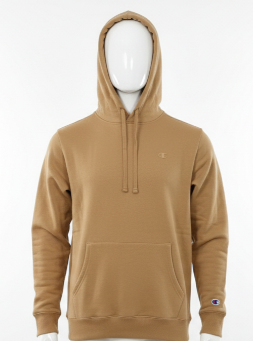 Caramel Brown Champion Pullover Hoodie by HIM Fashions