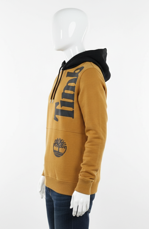 Mustard Logo Graphic Hoodie by HIM Fashions